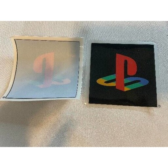 Lot Of 20 Reverse OEM Playstation Decal Vintage 3 3/8” Sq Ps1 Era